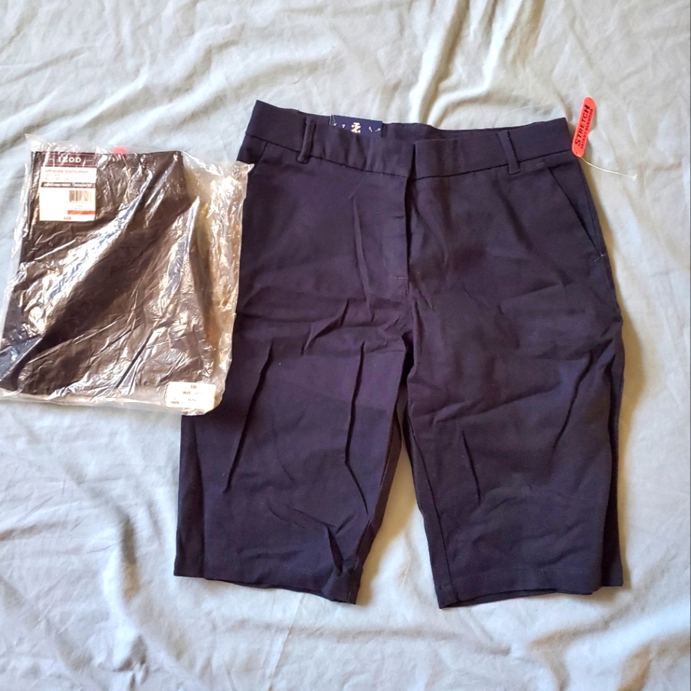 Girls IZOD School Uniform Skinny Bermudas NEW